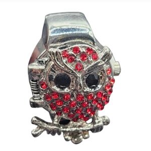 Crystal Owl Stretch Ring